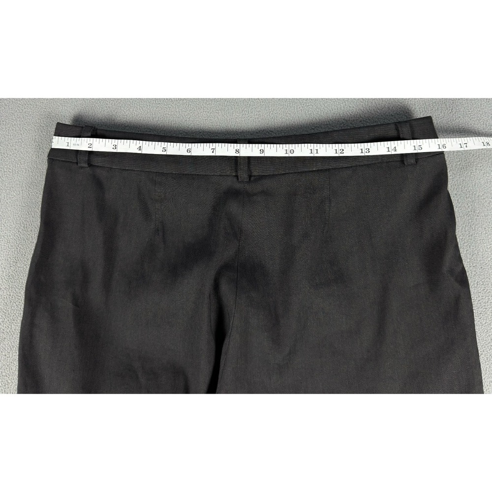 Brooks Brothers Pants Slacks Womens 8 Black Linen Old Money Minimalist New - Picture 4 of 12